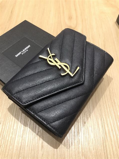 second hand ysl card holder|YSL card holder used.